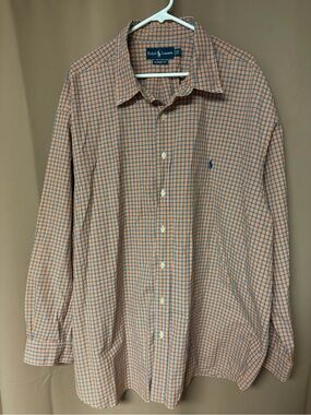 Ralph Lauren Classic Fit Plaid Long Sleeve Button Up Shirt Mens Big Plus Sz 3XB